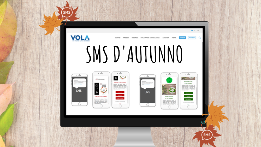 SMS d'autunno con la piattaforma di Vola spa